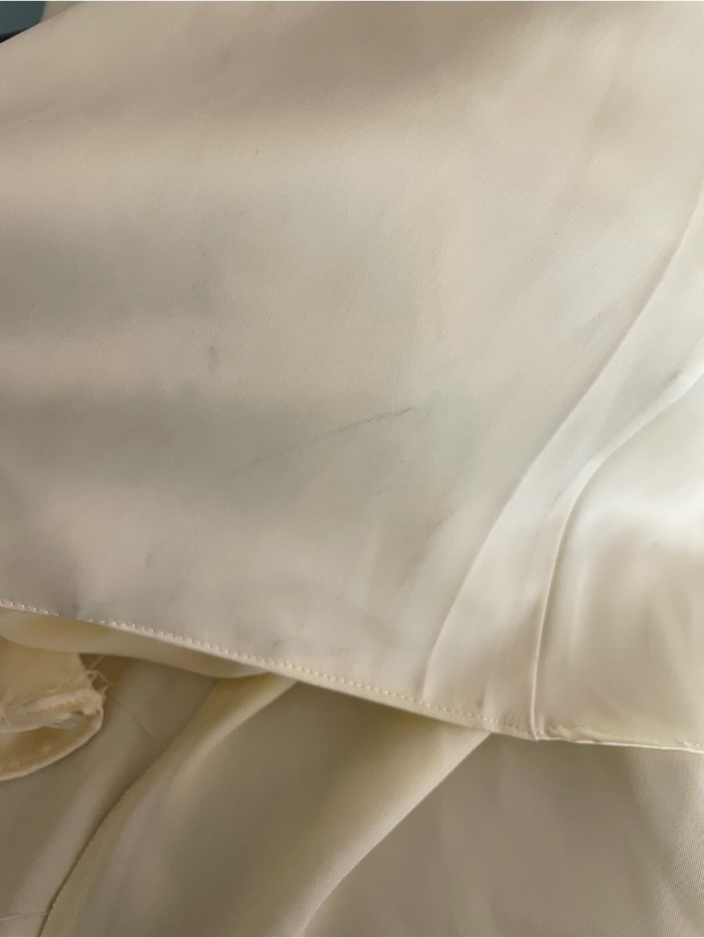 Studio LEXI Audrey High Neck Scarf Georgette Gown Dress Butter Cream US 4 Hemmed - Picture 7 of 11